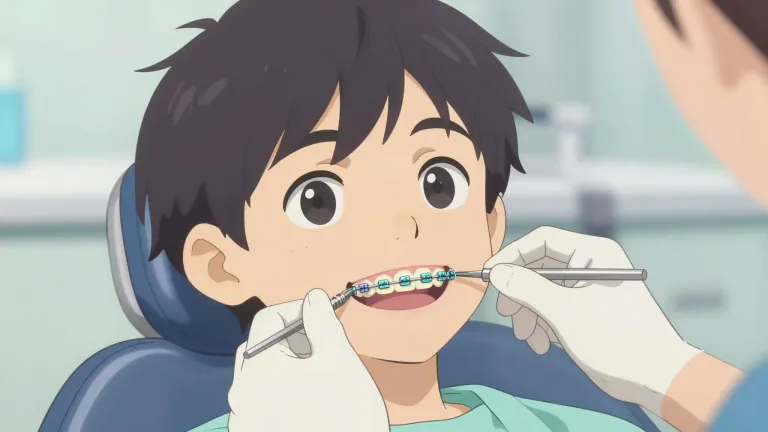 Visual representation of "orthodontic" - Pertaining to the use of devices like braces to straighten teeth or correct jaw alignment.