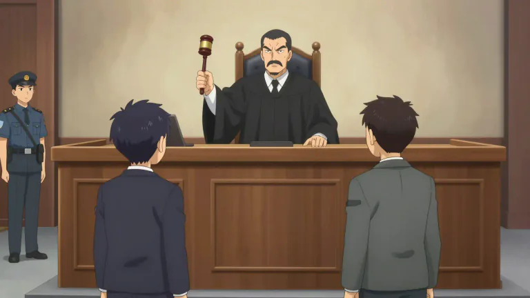 Visual representation of "sentencer" - A person who declares the punishment for someone found guilty of a crime in court.