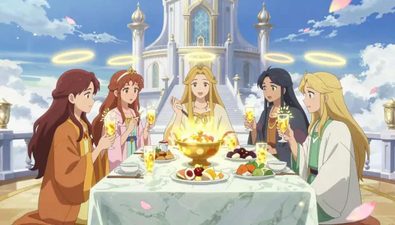 Visual representation of "ambrosia" - In ancient Greek myths, a food or drink of the gods which gives them immortality.