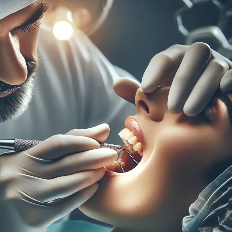 Visual representation of "embrasure" - In dentistry, it refers to the gap between two teeth.