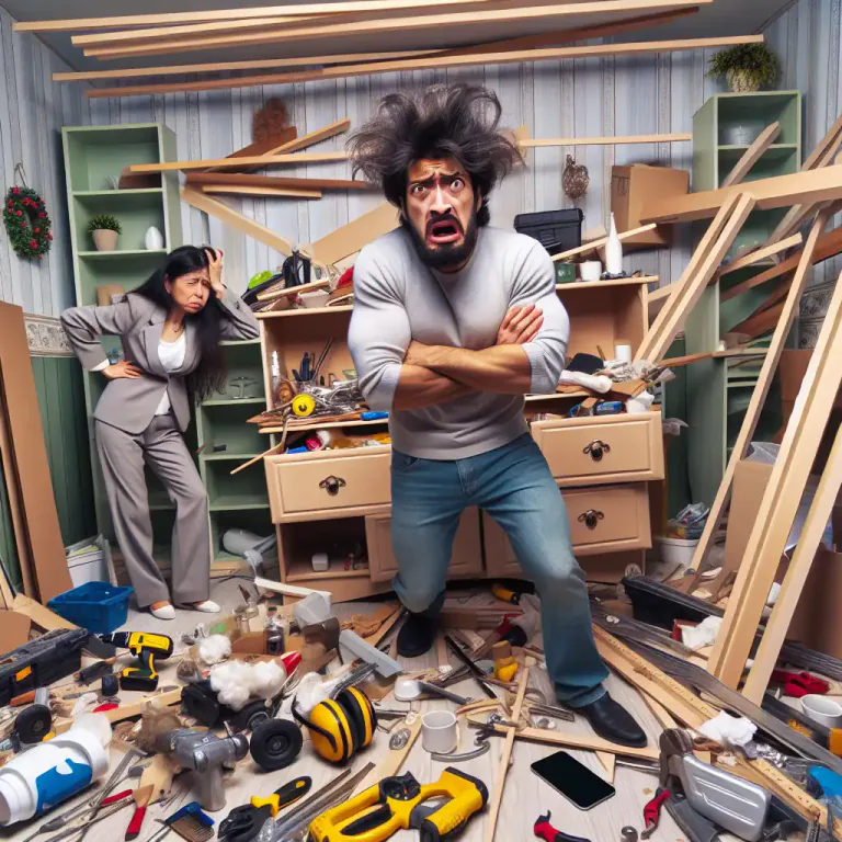 Visual representation of "bodge" - A job that has been bodged and not done properly.