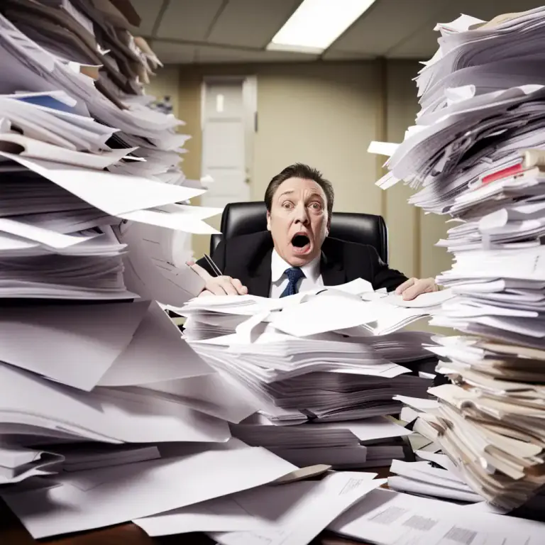 Visual representation of "load down" - To give someone many tasks or a lot of work