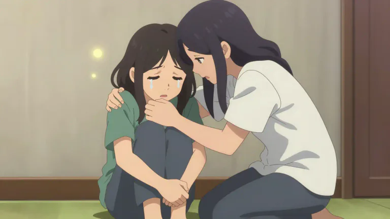 Visual representation of "consolation" - Comfort received by someone after a loss or disappointment