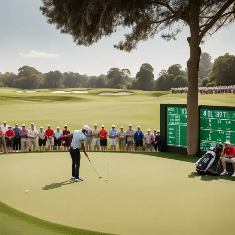 Visual representation of "tee off" - To start or begin something, especially a game of golf