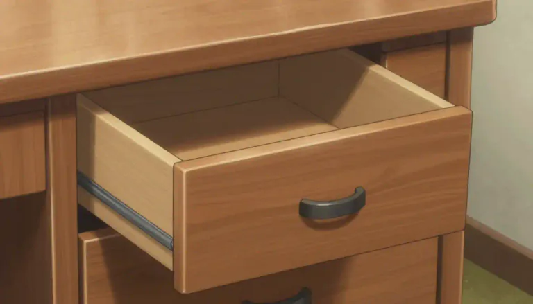 Visual representation of "drawer" - A part of a piece of furniture, like a desk or chest, that is shaped like a box and can be pulled in and out for storing things.