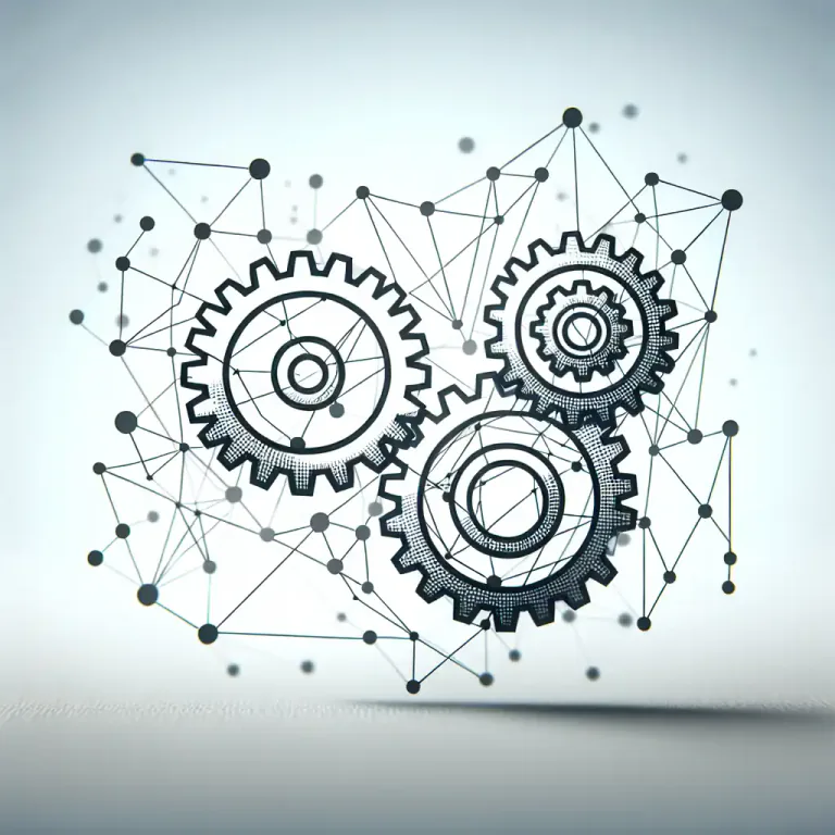 Visual representation of "interlock" - To become or cause to become closely connected or interdependent.