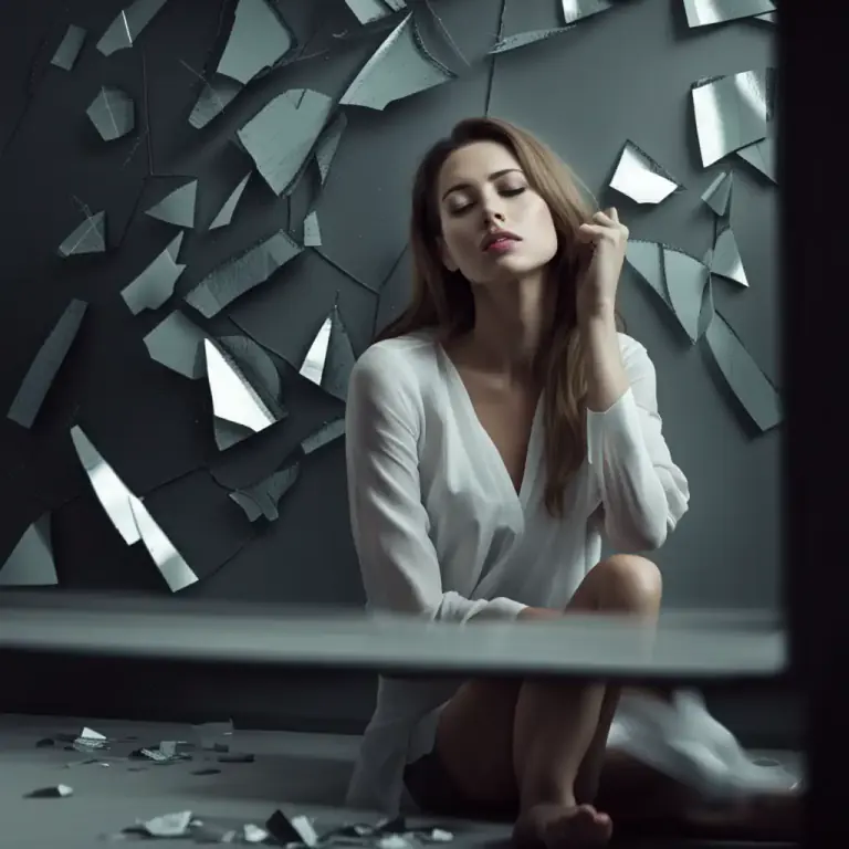 Visual representation of "blank out" - To deliberately ignore or stop thinking about something unpleasant.