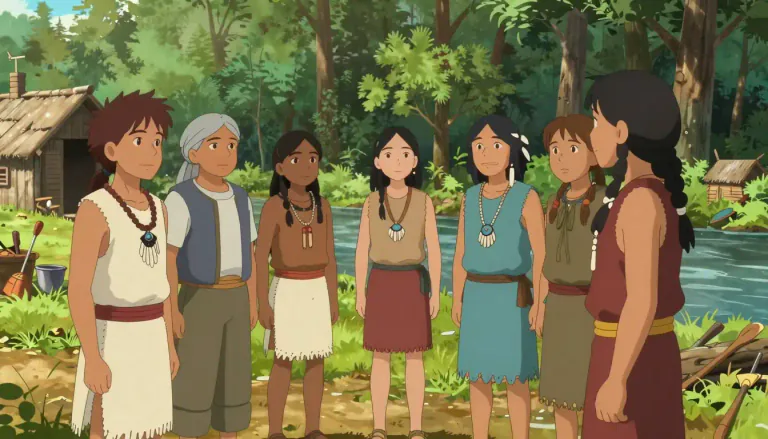 Visual representation of "shawnee" - A Native American people originally from the Ohio Valley and surrounding areas.