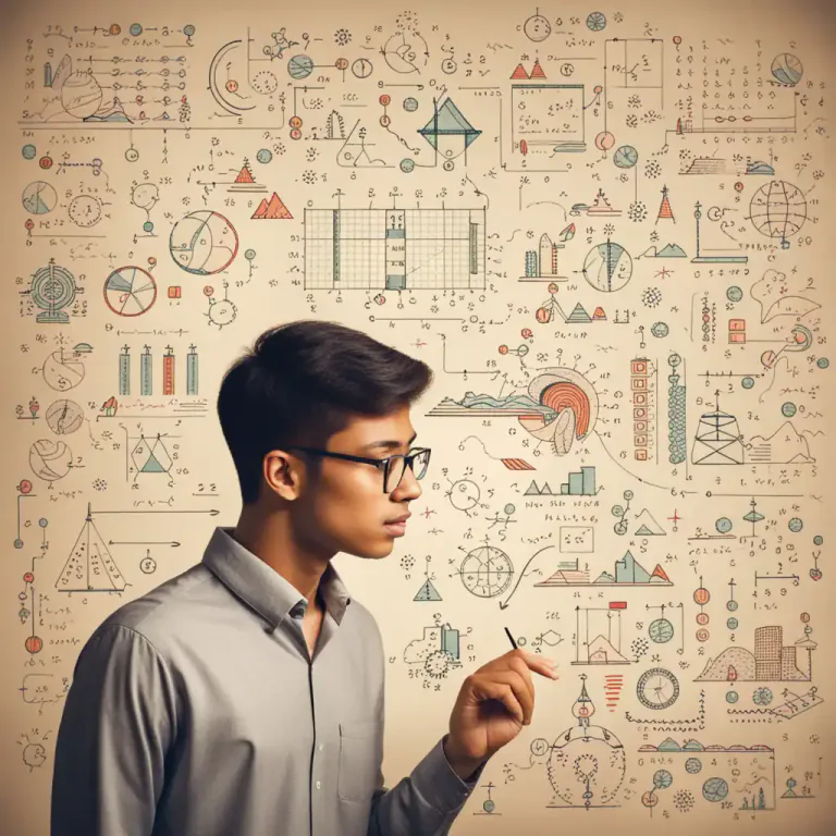 Visual representation of "mathematics" - A branch of study that deals with logic of quantity, arrangement and form.