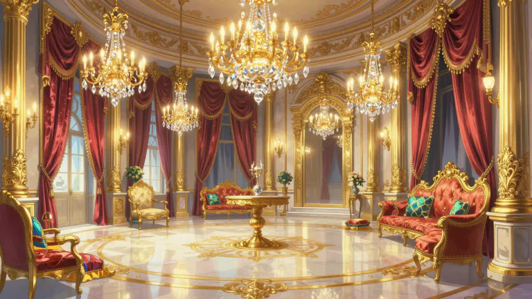 Visual representation of "opulence" - Great wealth or luxuriousness