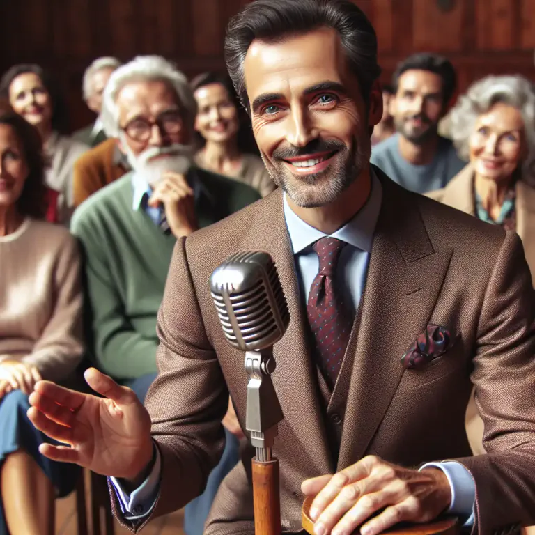 Visual representation of "suave" - Pleasant in a way that suggests sophistication or elegance.