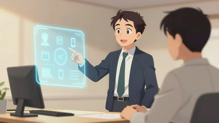 Visual representation of "acquaint" - to provide someone with information or knowledge about something