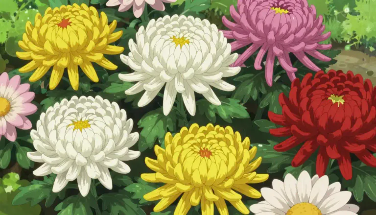 Visual representation of "chrysanthemum" - A type of flower that has many different species and comes in various shapes and colors. They are native to Asia and northeastern Europe.