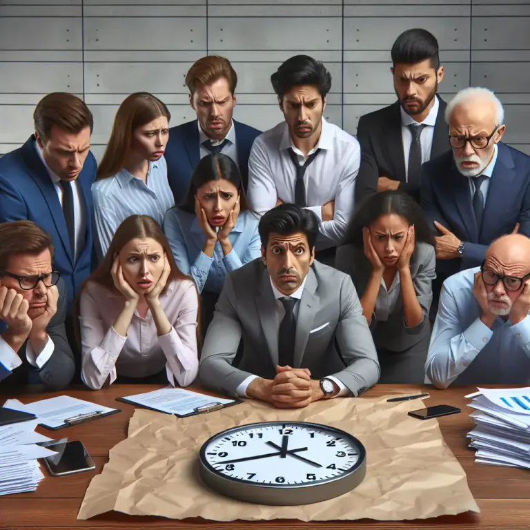 Visual representation of "tardiness" - Delay in the completion of a task or action