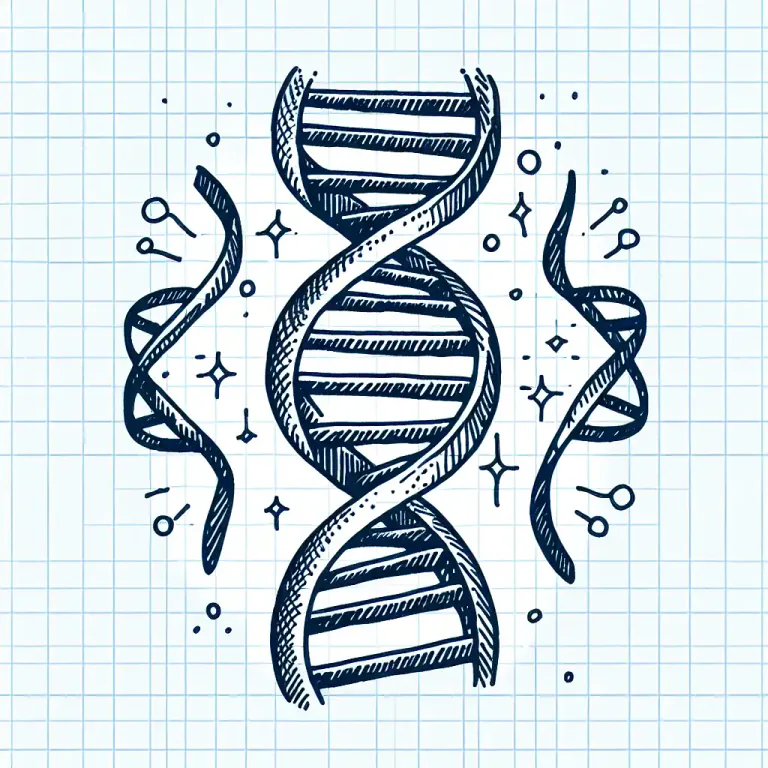 Visual representation of "helical" - Relating to or having a spiral structure or form, especially in the context of DNA.