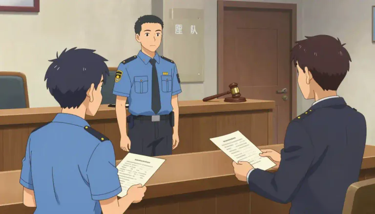 Visual representation of "bailiff" - A court officer whose duties include keeping order in the court, delivering legal documents, and enforcing court orders.