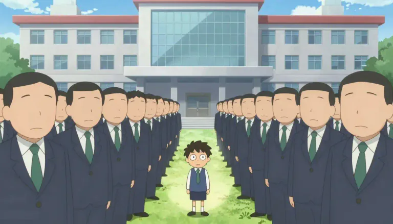 Visual representation of "faceless" - Not having a distinguishable or memorable character or features.