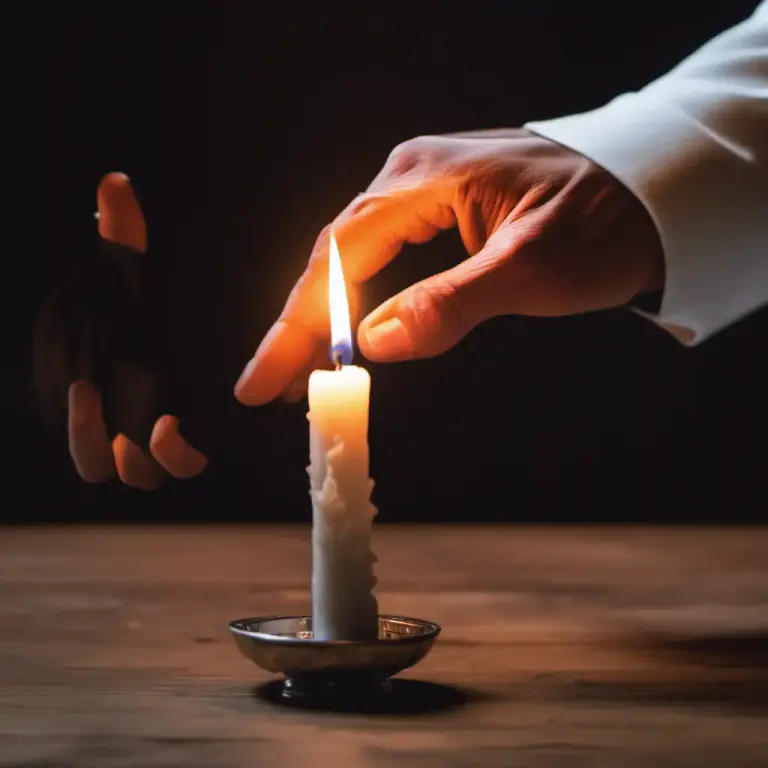 Visual representation of "snuff out" - To extinguish a candle