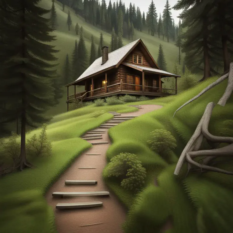 Visual representation of "over the hill" - Proceeding or advancing further towards a place