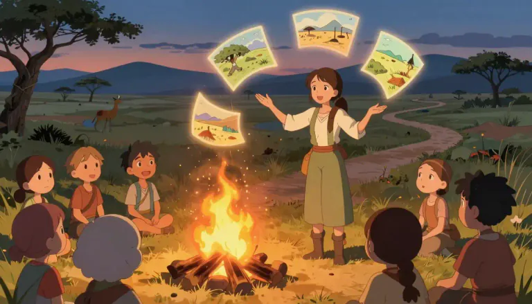 Visual representation of "tale" - A story about imaginary or real events