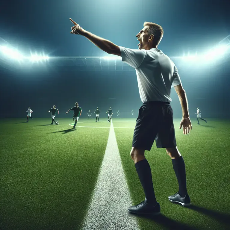 Visual representation of "touchline" - It's the place where a coach or manager stands or sits during a soccer, rugby, or similar sports game