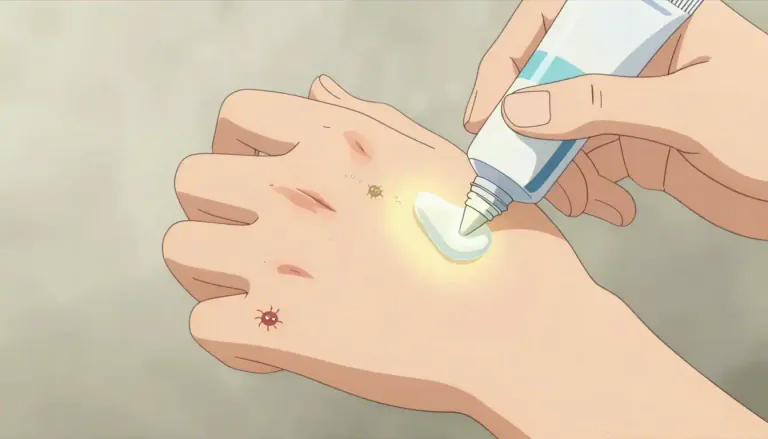 Visual representation of "bacitracin" - A type of antibiotic used to prevent infections caused by bacteria on the skin.