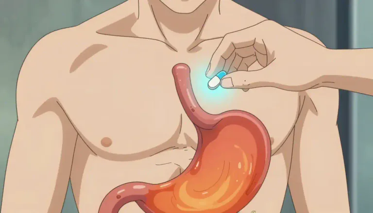 Visual representation of "ranitidine" - Ranitidine is a medication that helps decrease the amount of acid the stomach produces, used to treat conditions like ulcers or heartburn.