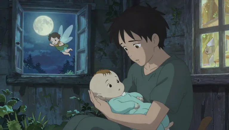 Visual representation of "changeling" - A child believed to have been secretly exchanged by fairies for the parents' real child.