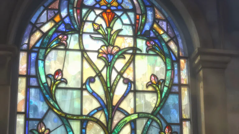 Visual representation of "tiffany" - A style of art and design featuring decorative stained glass and intricate craftsmanship, often associated with Louis Comfort Tiffany.