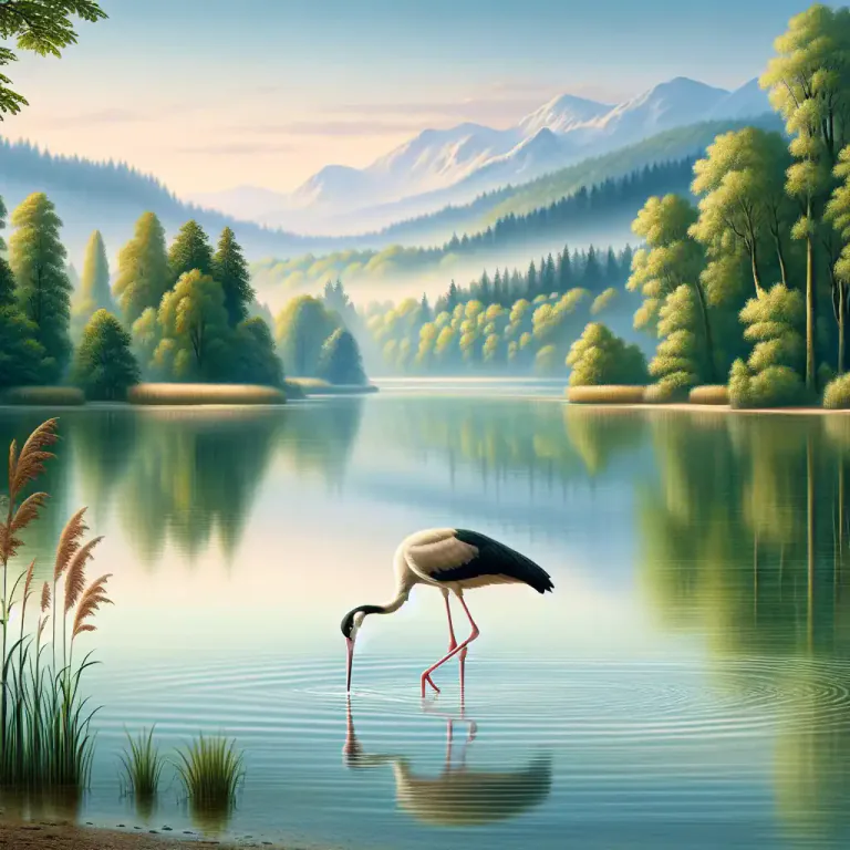 Visual representation of "stilt" - A type of bird with long legs and a long neck that wades in water