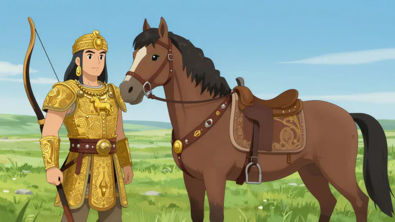 Visual representation of "scythian" - Related to the culture, language, or artifacts of the Scythians.