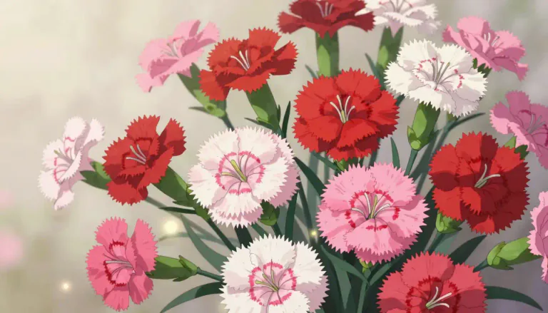 Visual representation of "dianthus" - A plant of the genus Dianthus, known for its distinctive and fragrant flowers, commonly called carnations or pinks.