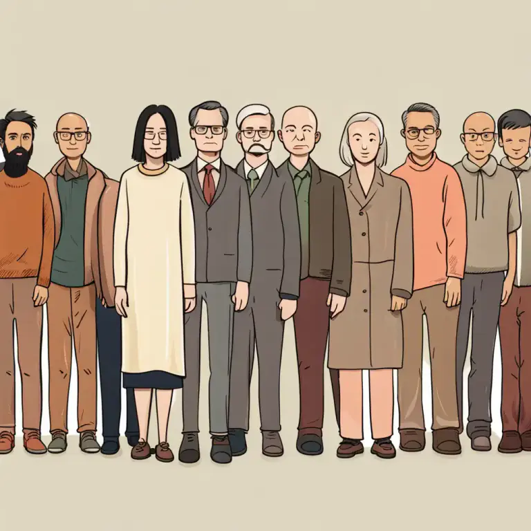 Visual representation of "ten" - A team or group of ten people or things.