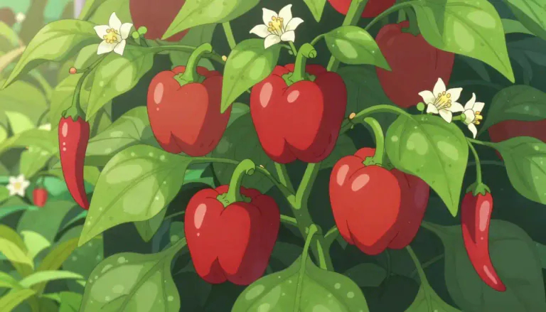 Visual representation of "capsicum" - A plant that produces peppers, like bell peppers and chili peppers.