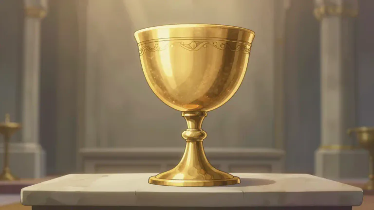 Visual representation of "chalice" - A large cup or goblet.