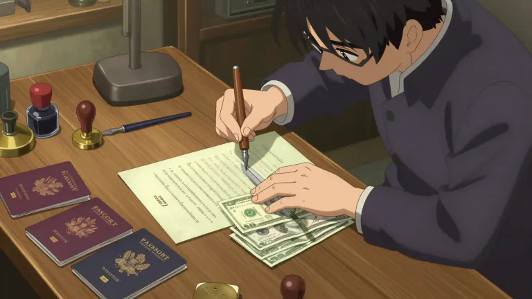 Visual representation of "forger" - A person who makes illegal copies of money, documents, or items, usually to deceive