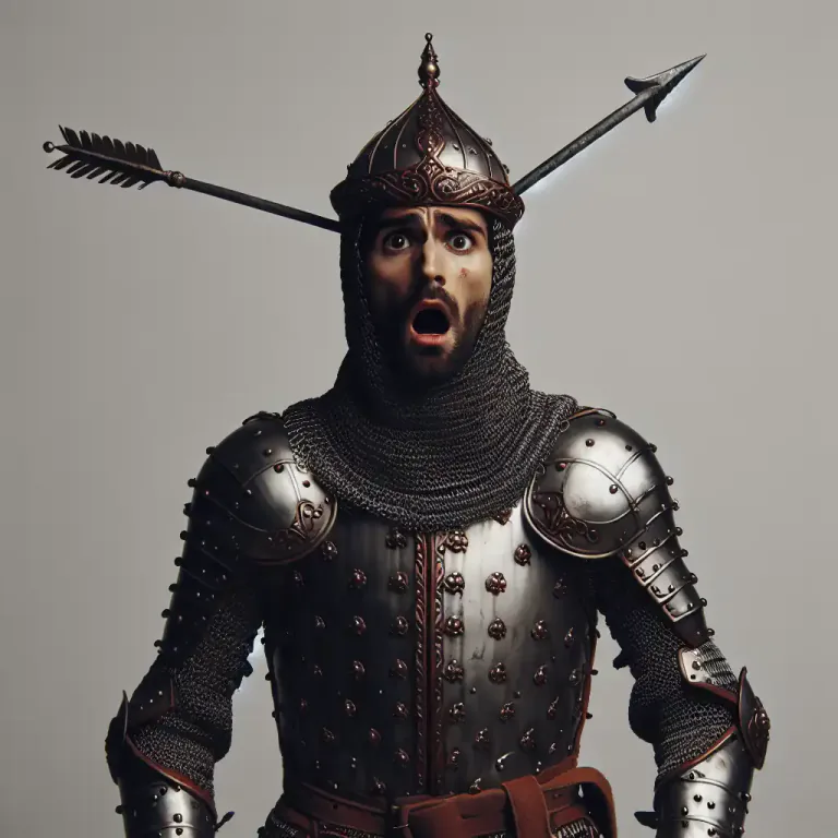Visual representation of "transfix" - To pierce with a sharp implement or weapon.