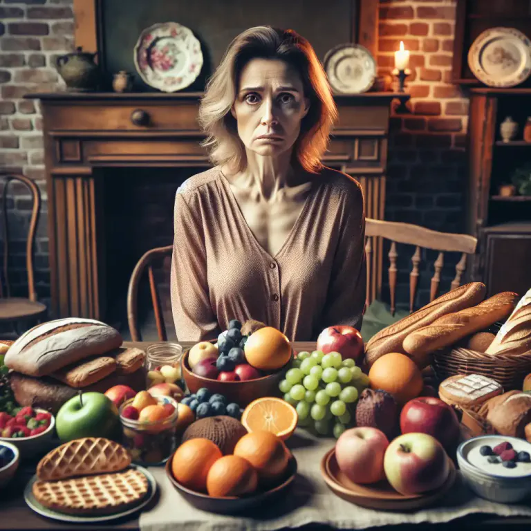 Visual representation of "bulimia" - An extreme drive to eat or an extreme hunger.