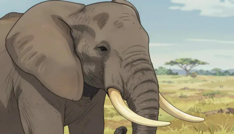 Visual representation of "tusk" - A long, pointed tooth, usually one of a pair, that sticks out from the mouth of some animals like elephants