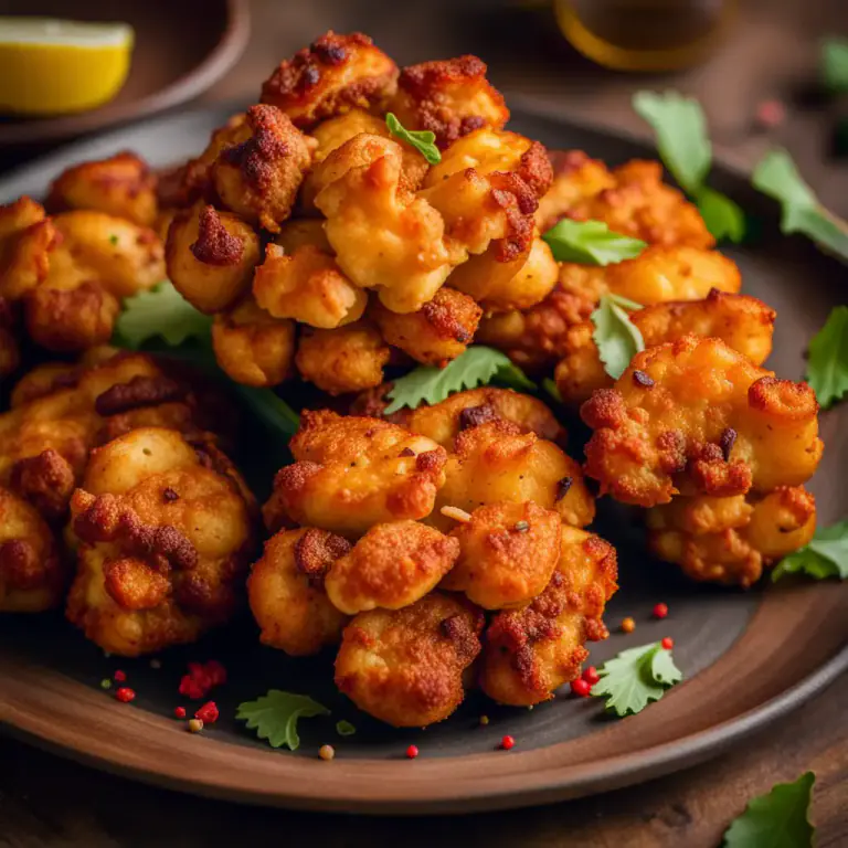 Visual representation of "cauliflower" - A deep-fried food that is made from cauliflower, batter, and spices