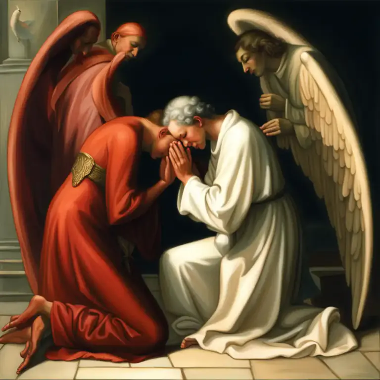 Visual representation of "temptation" - In religious context, an influence that leads one to sin or wrongdoing.