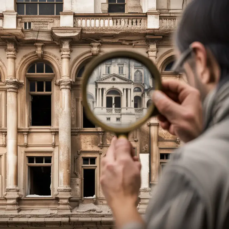 Visual representation of "conservation" - The process of repairing and preventing decay in historical buildings or works of art.