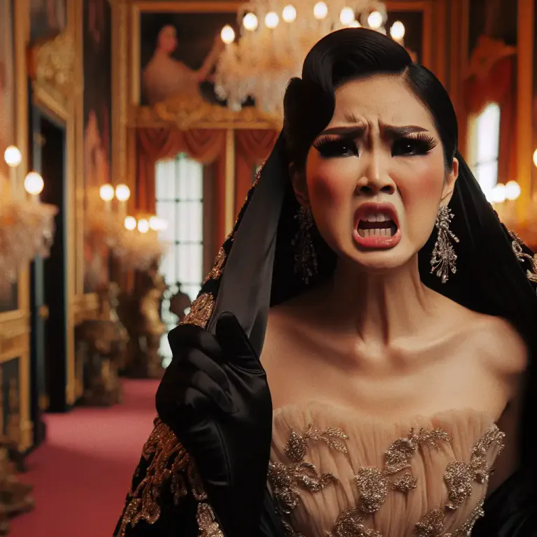 Visual representation of "diva" - A self-important person who is temperamental and difficult to please.