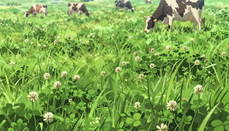 Visual representation of "herbage" - The grass and green plants that are found in fields or meadows.