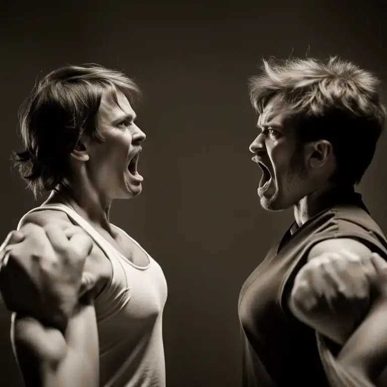 Visual representation of "start on" - To begin to fight or argue with someone