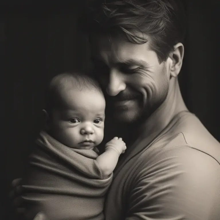 Visual representation of "fatherhood" - The time period during which a man becomes a father through the birth of his child