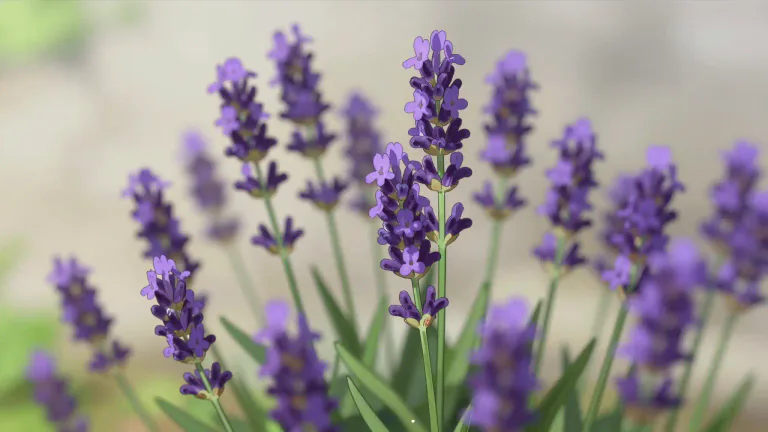 Visual representation of "lavender" - A small purple flower that has a sweet smell.