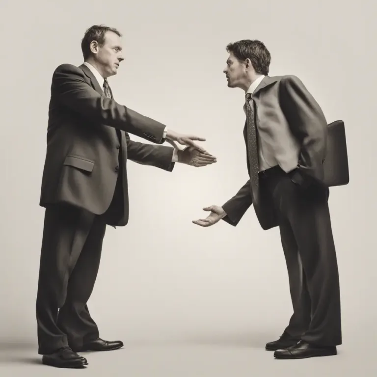 Visual representation of "give and take" - A situation where people offer and accept compromises