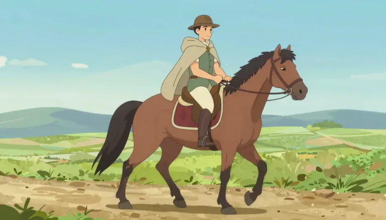 Visual representation of "horseback" - Riding on a horse.