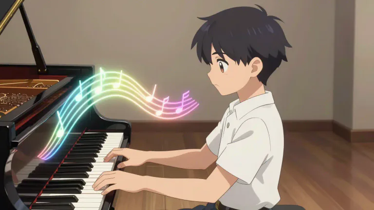 Visual representation of "tonal" - Related to the pitch or sound in music